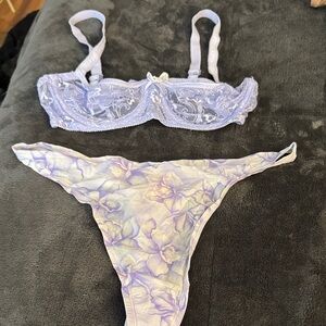 Lavender Lace Bra and Panty Set